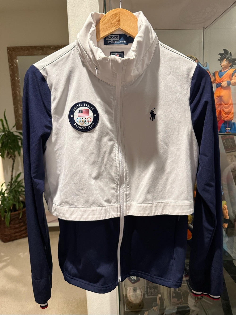 Size S - POLO Ralph Lauren White and Navy Team USA Polo Jacket 2024
